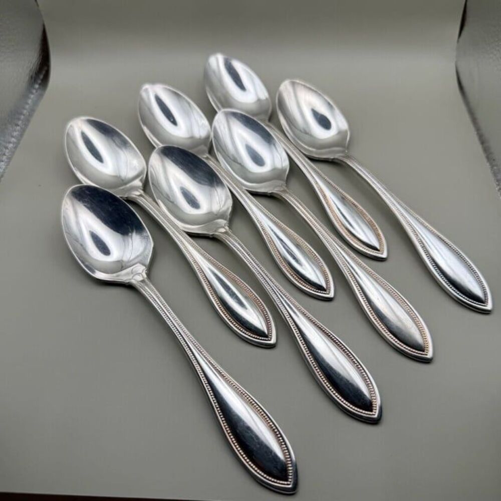 Set of 8 Oneida Stainless ARBOR / AMERICAN HARMONY Place  Spoons -